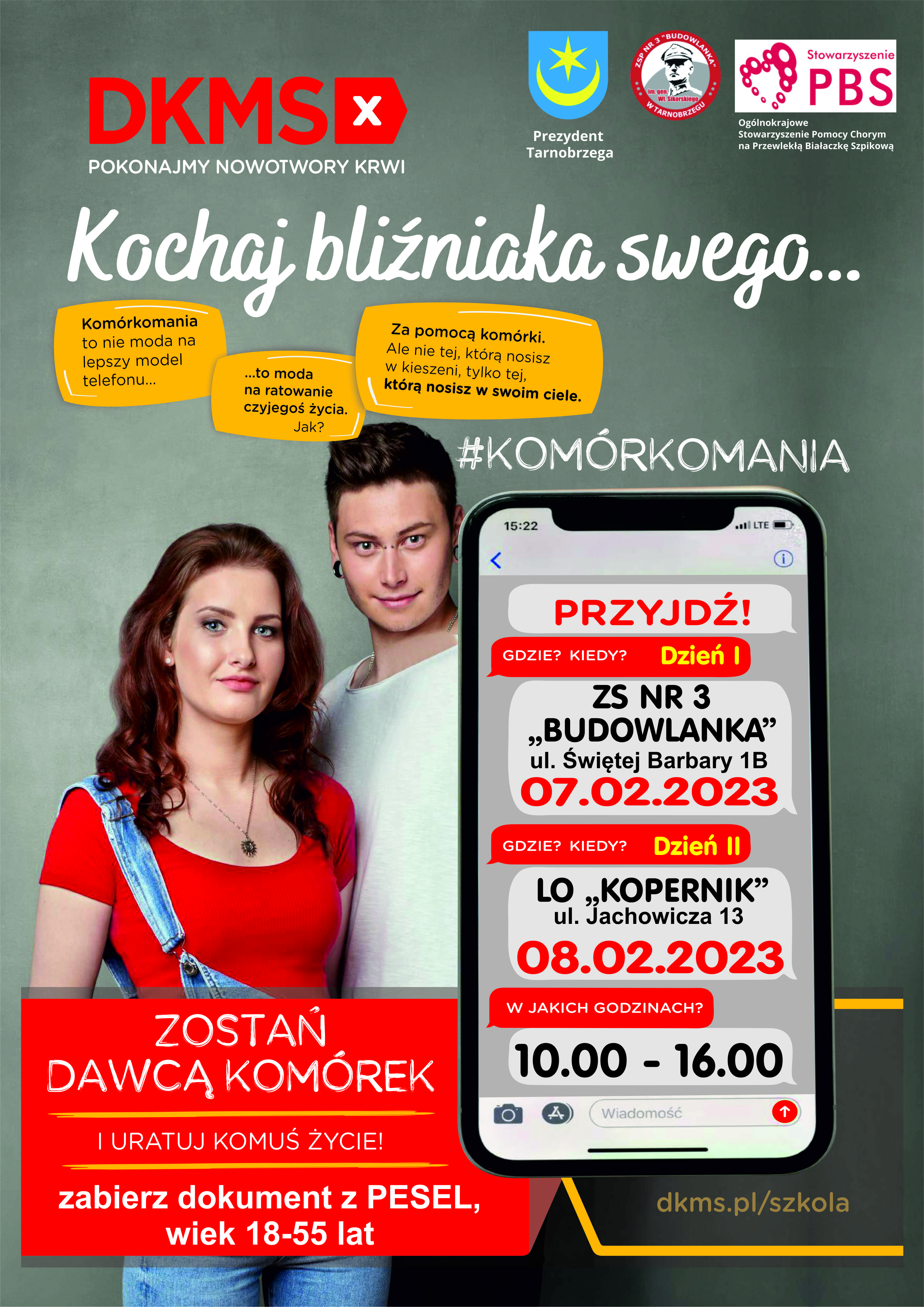 „Kochaj bliźniaka swego…” Niebawem Dni Dawcy Szpiku w Tarnobrzegu!